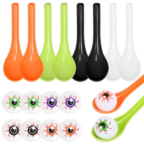 LOHAME 16tlg Halloween Eierlauf Spiel kinder Augäpfel und Löffel Rennspielset Outdoor Halloween Partyzubehör für Kinder Erwachsene Halloween Party Garten Klassenzimmer Drinnen Draußen LOHAME 16tlg Halloween Eierlauf Spiel kinder Augäpfel und Löffel Rennspielset Outdoor Halloween Partyzubehör für Kinder Erwachsene Halloween Party Garten Klassenzimmer Drinnen Draußen von LOHAME