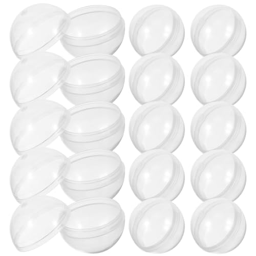 100 Stück Plastikkugeln zum Befüllen von Weihnachtskugeln, transparente Acryl-Bastelkugeln, Plastik-Lottokugel zum Krallen, Kaugummiautomaten-Eier, Spielzeug für die Gaming-Party, 2,8 cm 100 Stück Plastikkugeln zum Befüllen von Weihnachtskugeln, transparente Acryl-Bastelkugeln, Plastik-Lottokugel zum Krallen, Kaugummiautomaten-Eier, Spielzeug für die Gaming-Party, 2,8 cm von LOHOM