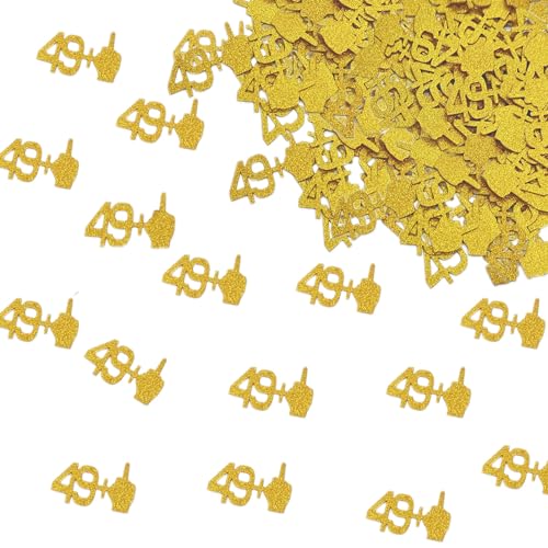 LOINFE Gold Konfetti 50. Geburtstag Deko, 100pcs Metallic Rectangular 49+1 Dekorationen für Mann Frau LOINFE Gold Konfetti 50. Geburtstag Deko, 100pcs Metallic Rectangular 49+1 Dekorationen für Mann Frau von LOINFE