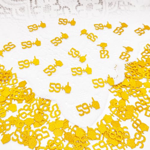 LOINFE Konfetti 60 Geburtstag Deko, 100pcs Gold Tischdeko 60 Geburtstag Streudeko 60 Geburtstag Deko 59+1 Geburtstag Konfetti-Dekorationen für Mann Frau LOINFE Konfetti 60 Geburtstag Deko, 100pcs Gold Tischdeko 60 Geburtstag Streudeko 60 Geburtstag Deko 59+1 Geburtstag Konfetti-Dekorationen für Mann Frau von LOINFE