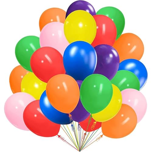 Luftballons Bunt 100 Stück 26-27 cm – 10 Farben Helium Latex-Deko für Hochzeit, Geburtstag, Party, Babyparty Luftballons Bunt 100 Stück 26-27 cm – 10 Farben Helium Latex-Deko für Hochzeit, Geburtstag, Party, Babyparty von LOITTAINUE