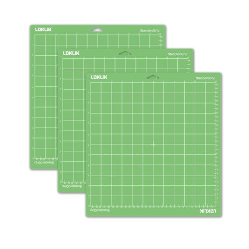 LOKLIK Schneidematte, Grün, Standard Grip, rutschfest, für Scrapbooking, 35,5 x 33 cm, 3 Stück LOKLIK Schneidematte, Grün, Standard Grip, rutschfest, für Scrapbooking, 35,5 x 33 cm, 3 Stück von LOKLIK