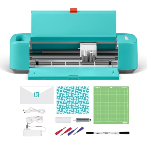 LOKLiK Crafter by HTVRONT Schneidemaschine – Vinyl-Schneidemaschine für alle Bastelarbeiten, Schneidemaschine für Vinyl, zum Aufbügeln, Karton, schneidet über 100 Materialien, erstellt individuelle von LOKLIK