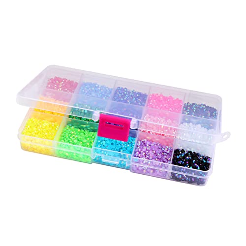 LOLIPPYY 1 Box Mit Flacher Rückseite Nagel Strasssteine Kaviar Make Up Strasssteine Diamanten Für Nägel Leichte Strasssteine ​​Für Make Up Edelsteinketten Set Rote Schleife von LOLIPPYY