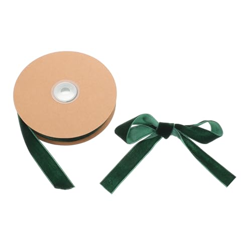LOLIPPYY 1 Rolle Beflockungsband Flauschband Dekoband bastelbedarf hochzeitsdeko DIY-Material Geschenkband zum Verpacken Schleife Verpackungsband für Packband dünn Nylon Green von LOLIPPYY