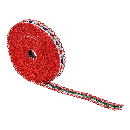 LOLIPPYY 1 Rolle Blumenstickerei Spitzenborte Ethnisches Nähzubehör für Diy Projekte Rotes Band Hochwertigem Stoff für Kleidung Bastelarbeiten und Dekoration LOLIPPYY 1 Rolle Blumenstickerei Spitzenborte Ethnisches Nähzubehör für Diy Projekte Rotes Band Hochwertigem Stoff für Kleidung Bastelarbeiten und Dekoration von LOLIPPYY