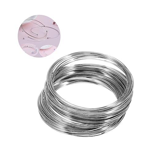 LOLIPPYY 1 Rolle DIY Handgemachtes Armband Kreisen Silberstahl Draht Frosted Wire für Schmuckherstellung für Frauen und Mädchen von LOLIPPYY