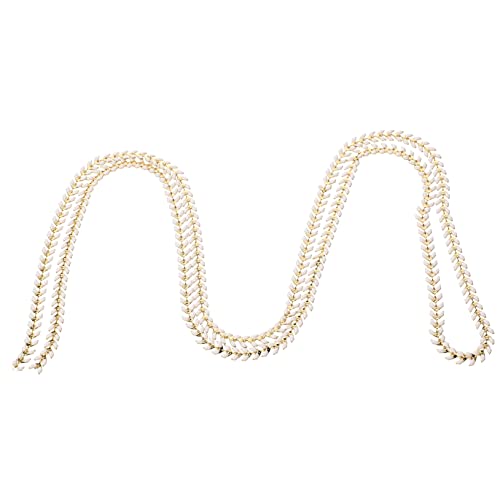 LOLIPPYY 1 Rolle Kupferkette Blattform für Diy Schmuck Farbenfrohe Blattkette zur Dekoration von Armbändern und Taschen Langlebig und Vielseitig Einsetzbar von LOLIPPYY