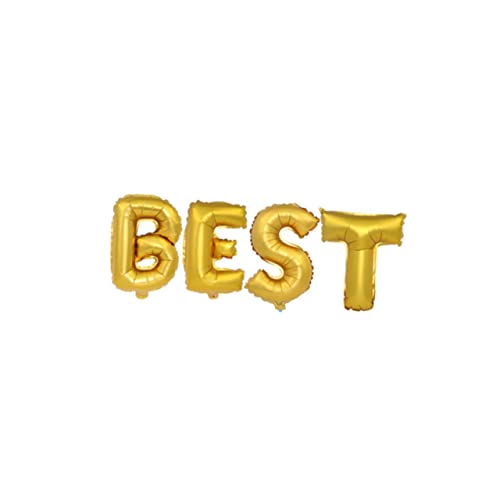 LOLIPPYY 1 Satz 16 Luftballons für die Partydekoration Bausatz Brief Dekorationen Einzigartige Dekoration Partyballons Luftballons aus Aluminiumfolie Golden von LOLIPPYY