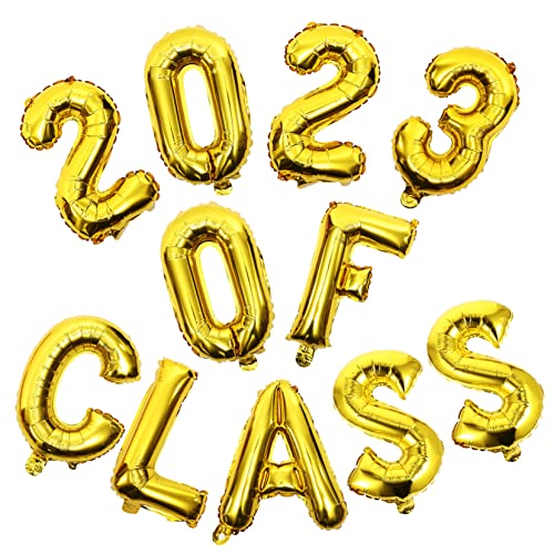LOLIPPYY 1 Satz 2023 2023 Aluminiumfolienballon Dekoration Partyzubehör Luftballons in Roségold Heliumballon reminescence bodendeko Abschlussballon Glückwunschballons zum Abschluss Golden von LOLIPPYY