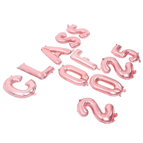 LOLIPPYY 1 Satz Abschlussballons Zahlenballons Abschlusstischdekoration Abschlussdekorationen Vorschulabschlussdekorationen Folienballons Zahlen Roségold Aluminiumfolie von LOLIPPYY