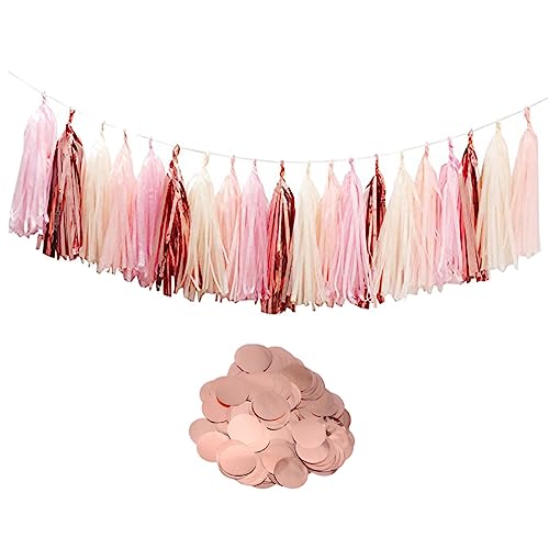 LOLIPPYY 1 Satz Farbige Quastenfahne und Konfetti Dekoration für Hochzeiten und Geburtstagsfeiern Pailletten Konfetti Tischdekoration Set für Feiern LOLIPPYY 1 Satz Farbige Quastenfahne und Konfetti Dekoration für Hochzeiten und Geburtstagsfeiern Pailletten Konfetti Tischdekoration Set für Feiern von LOLIPPYY