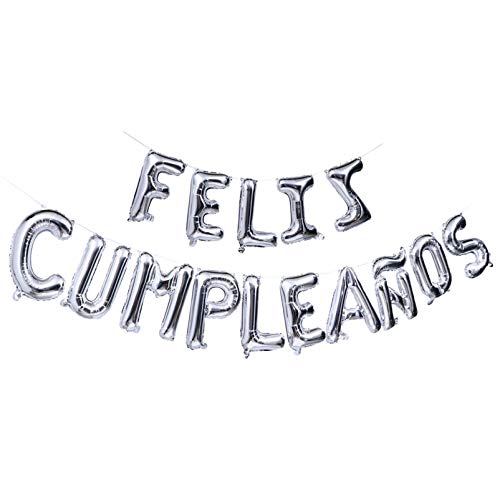 LOLIPPYY 1 Satz Geburtstagsballon-Set Partyzubehör Luftballons für Geburtstagsfeiern LED Geburtstagsballons aus Folie Ballons Geburtstag Aluminiumfolie Silver von LOLIPPYY
