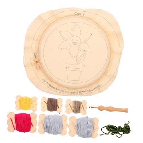 LOLIPPYY 1 Satz Handgemachtes Stickerei DIY Set Bastelmaterial mit Punch Nadel und Blumenmuster für Dekoration Stickrahmen und Buntem Garn für Anfänger und Kunstliebhaber LOLIPPYY 1 Satz Handgemachtes Stickerei DIY Set Bastelmaterial mit Punch Nadel und Blumenmuster für Dekoration Stickrahmen und Buntem Garn für Anfänger und Kunstliebhaber von LOLIPPYY