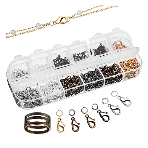 LOLIPPYY 1 Satz Lobster Claw Clasps und Jump Ringe für DIY Schmuckherstellung Hochwertige Verschlüsse und Verbindungselemente für und Armbänder von LOLIPPYY