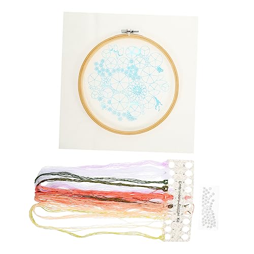 LOLIPPYY 1 Satz Satz Stickerei-Kit embroidery set Nähpaket für Anfänger Bausätze Bausatz Kreuzstichpackungen kreuzen dekorativ Blumenstichpackung Starter-Nähset Kreuzstichzubehör Plastik von LOLIPPYY