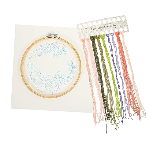LOLIPPYY 1 Satz Satz Stickerei-kit Handgefertigte Stickerei Stoff Nähen Nähset Kreuzen Faden Bausatz Steht Für Schlüssel Bausätze Stich Erwachsene Blumenstickes Kit Baumwolle von LOLIPPYY