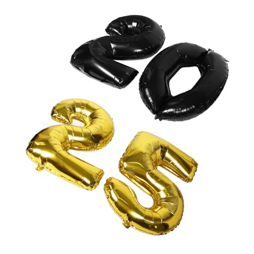 LOLIPPYY 1 Satz Zahlenballon luftballons abschlussfeier große ballons ballonpumpe Geburtstagsdekorationen Folienballons für das neue Jahr Silvester Folienballons Ballonnummer Aluminiumfolie von LOLIPPYY