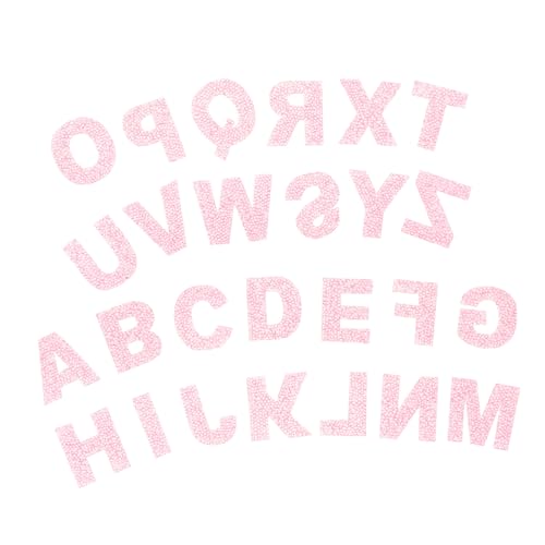 LOLIPPYY 1 Satz heißer Diamant-Stoffflicken Flecken Aufnäher für Jeans gestickte Aufnäher wandverkleidung wand polsterung Alphabet -Patches Buchstabenaufkleber für Kleidung Bohrtuch Rosa von LOLIPPYY