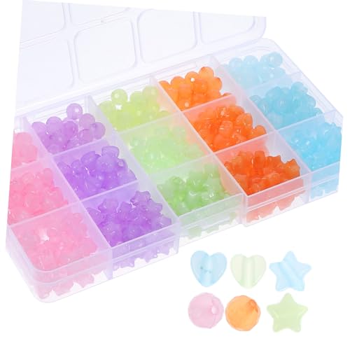 LOLIPPYY 1 Schachtel DIY Spacer Perlen Herz Stern Schmuckzubehör für Halsketten Armbänder Basteln Langlebige Dekorative Perlen mit Glatten Kanten für DIY Schmuckherstellung und LOLIPPYY 1 Schachtel DIY Spacer Perlen Herz Stern Schmuckzubehör für Halsketten Armbänder Basteln Langlebige Dekorative Perlen mit Glatten Kanten für DIY Schmuckherstellung und von LOLIPPYY