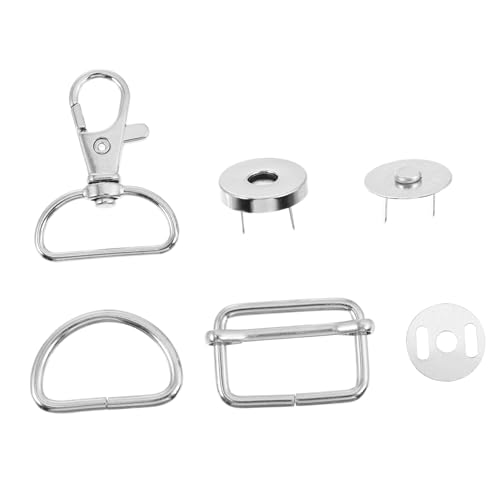 LOLIPPYY 1 Schachtel Drehbare Karabinerhaken D Ringe Magnetknöpfe Zubehörset für Taschen Rucksäcke und Diy Projekte Teile Robuste Langlebige Schnallen für Handtaschen Gurt und Mehr von LOLIPPYY