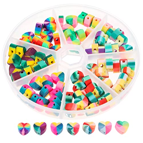 LOLIPPYY 1 Schachtel Farben Herz Perlen DIY Bastelperlen für Armbänder Ohrringe Langlebigem Polymer Clay für Kreative Schmuckgestaltung LOLIPPYY 1 Schachtel Farben Herz Perlen DIY Bastelperlen für Armbänder Ohrringe Langlebigem Polymer Clay für Kreative Schmuckgestaltung von LOLIPPYY