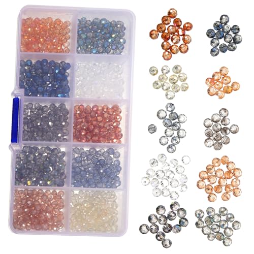 LOLIPPYY 1 Schachtel Glasperlen für Schmuckherstellung Kleine Runde Facettierte Glasperlen Bunte DIY Perlen zum Auffädeln Langlebig und Verschleißfest für Armbänder und Bastelprojekte LOLIPPYY 1 Schachtel Glasperlen für Schmuckherstellung Kleine Runde Facettierte Glasperlen Bunte DIY Perlen zum Auffädeln Langlebig und Verschleißfest für Armbänder und Bastelprojekte von LOLIPPYY