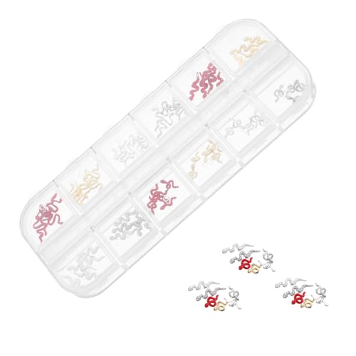 LOLIPPYY 1 Schachtel Nagelkunstschmuck Schlange Nagelkunst-anhänger Nailart-zubehör Nagel Charms Einzigartige Nagelcharme Charms Für Nageldesign Winzige Nagelanhänger Kunststoff von LOLIPPYY