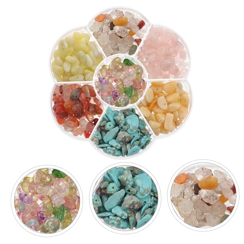 LOLIPPYY 1 Schachtel Natürliche Unregelmäßige Chip Steinperlen mit Bohrung Bunte DIY Spacer Perlen für Schmuckherstellung Sichere Polierte Schmuckzubehör steine für Armbänder und von LOLIPPYY