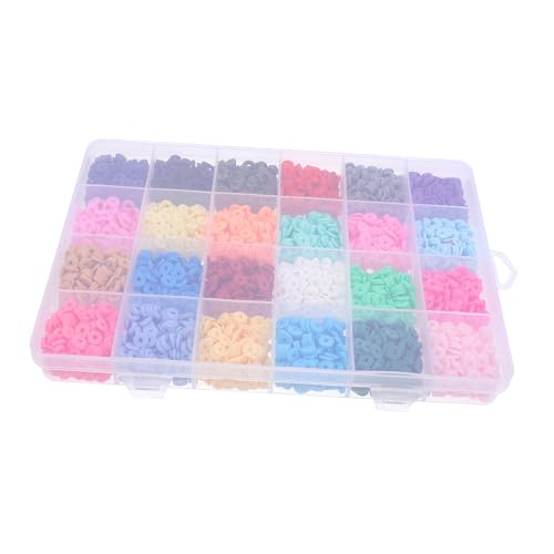 LOLIPPYY 1 Schachtel Polymer Clay Perlen Flache Perlen DIY Bastelset für Bohemian Schmuckherstellung Farben Armband Halskette Zubehör für Kreative Handarbeit von LOLIPPYY