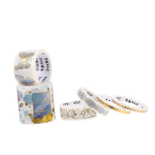 LOLIPPYY 1 Schachtel Washi Tape Aufkleber Hochwertige Dekorative Klebebänder für Scrapbooking Reise Tagebuch und Diy Projekte mit Verschiedenen Mustern und Goldfolien Details LOLIPPYY 1 Schachtel Washi Tape Aufkleber Hochwertige Dekorative Klebebänder für Scrapbooking Reise Tagebuch und Diy Projekte mit Verschiedenen Mustern und Goldfolien Details von LOLIPPYY