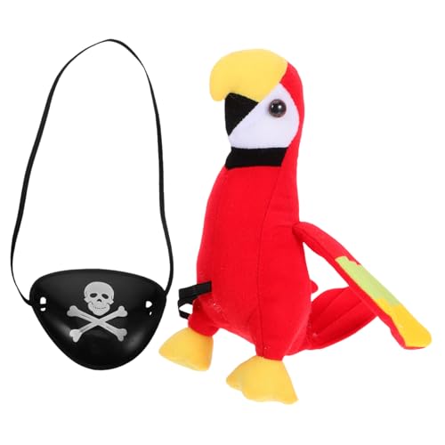 LOLIPPYY 1 Set Piratenpapagei Requisiten Schulterpapagei Plüsch Piraten Mottoparty Zubehör Spielshow Requisiten Mädchen Piraten Zubehör Piraten Papagei Für Die Schulter von LOLIPPYY