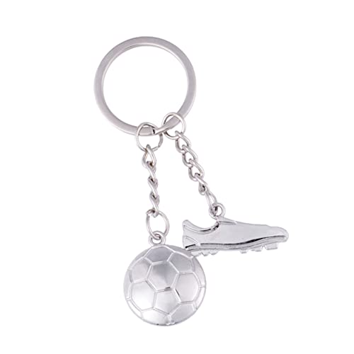 LOLIPPYY 1 Stück Fußball Schlüsselanhänger Jungen Fußball Fußball-Stress schlüsselanhänger mit gravur für fußballer Fußball-Cup-Schlüsselanhänger Schlüsselanhänger Fußball Silver von LOLIPPYY
