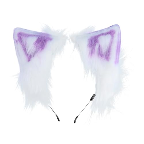 LOLIPPYY 1 Stück Stirnband mit Tierohren Katzenohren Stirnband flauschig Fell Anzüge geformt Mädchen Fuchsohrförmiges Haarband Cosplay-Haarspange weiblicher Haarreif Plüschstoff Violett LOLIPPYY 1 Stück Stirnband mit Tierohren Katzenohren Stirnband flauschig Fell Anzüge geformt Mädchen Fuchsohrförmiges Haarband Cosplay-Haarspange weiblicher Haarreif Plüschstoff Violett von LOLIPPYY