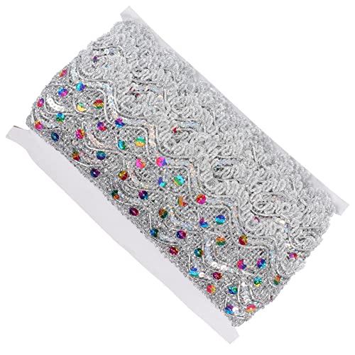 LOLIPPYY 1 Stück Tanzkostümzubehör Blumen- Rüsche Spitze Schnürsenkel Bunte Zierleiste Tanzkleidungsstück Paillettenstickband Kleidung Accessoires Links Silver LOLIPPYY 1 Stück Tanzkostümzubehör Blumen- Rüsche Spitze Schnürsenkel Bunte Zierleiste Tanzkleidungsstück Paillettenstickband Kleidung Accessoires Links Silver von LOLIPPYY