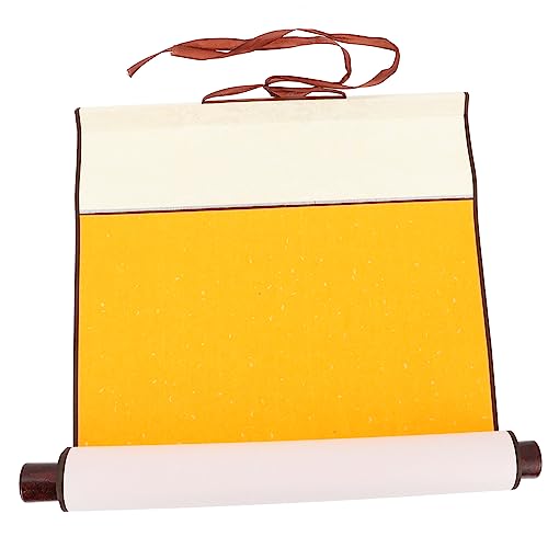 LOLIPPYY 1 Stück calligraphy wandverkleidung Chinesische Malerei-Papierrolle für Anfänger Kalligraphie-Papierrolle Federrolle Kunst hängend leer hängen leere Papierrolle Reis Papier Coffee von LOLIPPYY