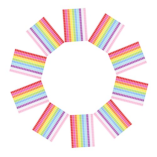 LOLIPPYY 10 Blatt Farben Rechteckige Aufkleber Etiketten Selbstklebend Klassifizierungsaufkleber Für Büro Schule Zuhause Markierung und Organisation LOLIPPYY 10 Blatt Farben Rechteckige Aufkleber Etiketten Selbstklebend Klassifizierungsaufkleber Für Büro Schule Zuhause Markierung und Organisation von LOLIPPYY
