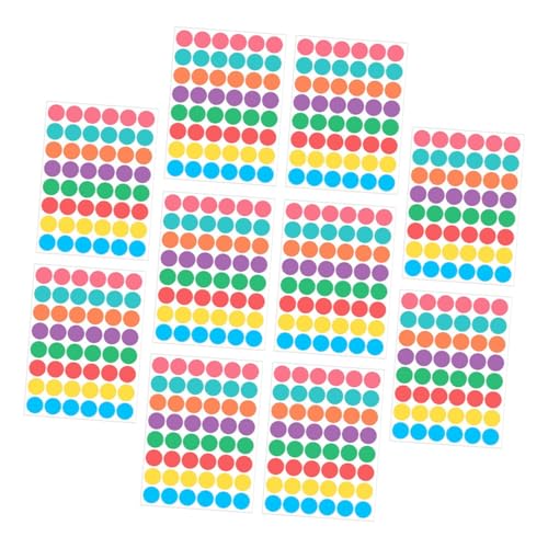 LOLIPPYY 10 Blatt Runde Aufkleber Selbstklebend Beschreibbar Wiederablösbar Vielseitig Nutzbar zum Organisieren und Dekorieren für Lebensmittelbehälter und Verpackungen LOLIPPYY 10 Blatt Runde Aufkleber Selbstklebend Beschreibbar Wiederablösbar Vielseitig Nutzbar zum Organisieren und Dekorieren für Lebensmittelbehälter und Verpackungen von LOLIPPYY
