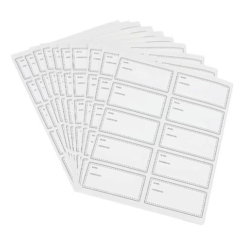 LOLIPPYY 10 Blatt Wasserdichte Ablösbare Etiketten mit Aufklebern Beschriftbare Mehrzweck Vorratsdosen Labels für Haltbarkeitsdatum Lebensmittel und Glasflaschen Praktisch für Küche und LOLIPPYY 10 Blatt Wasserdichte Ablösbare Etiketten mit Aufklebern Beschriftbare Mehrzweck Vorratsdosen Labels für Haltbarkeitsdatum Lebensmittel und Glasflaschen Praktisch für Küche und von LOLIPPYY