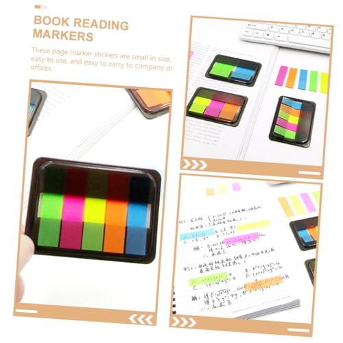 LOLIPPYY 10 Kartons Mehrfarbige Page Tabs Haftmarker aus Papier Wiederverwendbare Indexstreifen zum Markieren Beschriften und Organisieren in Büro Schule und Zuhause Kleine Haftstreifen von LOLIPPYY
