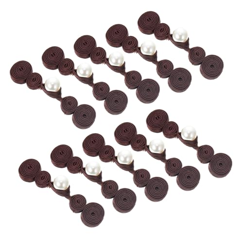 LOLIPPYY 10 Paare Cheongsam Verschlussknöpfe Chinesische Knoten Handgemachte Nähverschlüsse für Cheongsam Han Anzüge Dekorative Stoffknöpfe Praktisch und Vielseitig von LOLIPPYY