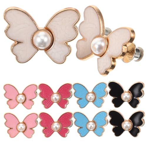 LOLIPPYY 10 Paare Knopfverlängerung für Jeans Wiederverwendbare Metallknöpfe Farben Blau Beige Schwarz Dekorative Taillenerweiterung für Hosen und Röcke Einfach zu Montieren und Praktisch von LOLIPPYY
