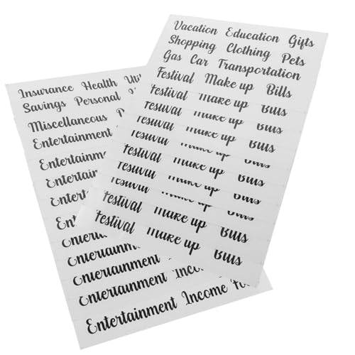 LOLIPPYY 10 Sätze Budget Sticker Aufkleber für Tägliche Verwendung Kleine Beschriftbare Buchstaben etiketten für Cash Envelope Praktische Weiche Budgetplaner Markierungen zur von LOLIPPYY