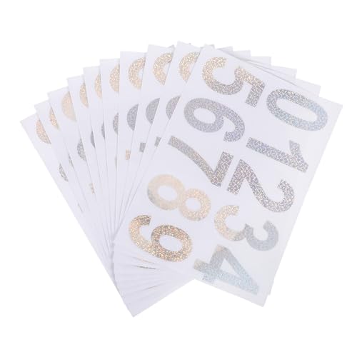 LOLIPPYY 10 Sets Garagennummernschild Nummernaufkleber Etiketten Hausadressennummern Für Außennummernaufkleber Wasserfestes Selbstklebendes Etikett Selbstklebende Nummer von LOLIPPYY
