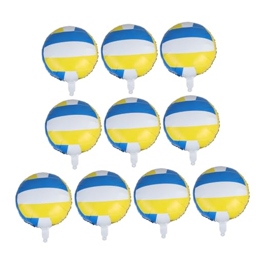 LOLIPPYY 10 Stück 18 Volleyball-Ballon party luftballons Cheerleading -Luftballons Volleyballdekorationen Wasserballballons Sportparty -Dekorationen Luftballons Spielballon Aluminiumfolie von LOLIPPYY