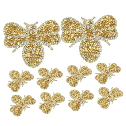 LOLIPPYY 10 Stück Bienen Strass Aufnäher zum Aufbügeln Dekorative Heißschmelz Patches Vielseitige Kleidungspatches für Jacken Hüte Taschen Langlebige DIY Applikationen LOLIPPYY 10 Stück Bienen Strass Aufnäher zum Aufbügeln Dekorative Heißschmelz Patches Vielseitige Kleidungspatches für Jacken Hüte Taschen Langlebige DIY Applikationen von LOLIPPYY