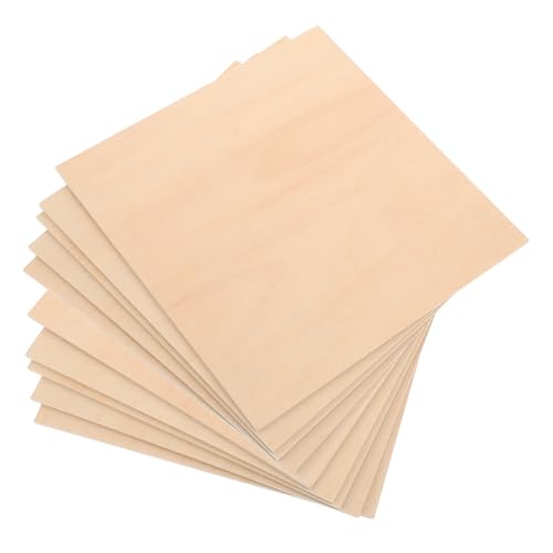 LOLIPPYY 10 Stück Blätter Brandmalerei-Platte basteln DIY aus Holz Holzbretter zum Selbermachen holzhandwerk Holzbearbeitungswerkzeuge Schneidebretter aus Holz hölzern Khaki von LOLIPPYY