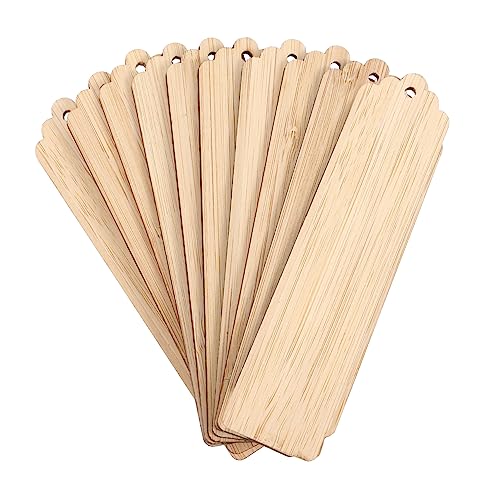 LOLIPPYY 10 Stück Diy Gravierte Lesezeichen Leer Bastelbuchmarke Hochzeit Schmucklos Groß Bunt Mini-bastelstäbe Schild Für Basteln Runden Party Lesezeichen Für Bücher Buchmarken Holz von LOLIPPYY