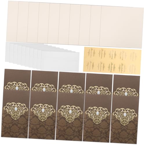 LOLIPPYY 10 Stück Einladungskarten mit Hohlschnitt und Umschlägen Romantische Einladungskarten für Hochzeiten Verlobungen und Besondere Anlässe Zufälligen Farben Zufällige von LOLIPPYY