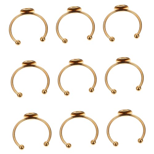 LOLIPPYY 10 Stück Einstellbare Ringbasen für DIY Schmuckherstellung Runde Metallringe für Fingerringe Hochwertiger Bastelzubehör für Kreative von LOLIPPYY
